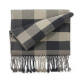 Black/Tan Plaid Bamboo Muffler Scarf